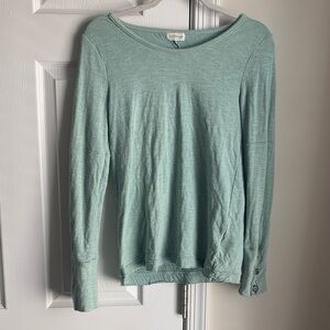 Anthropologie Seafoam Long Sleeve Top